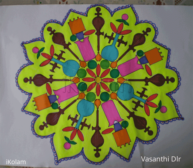 Rangoli: Kolam with lab instruments