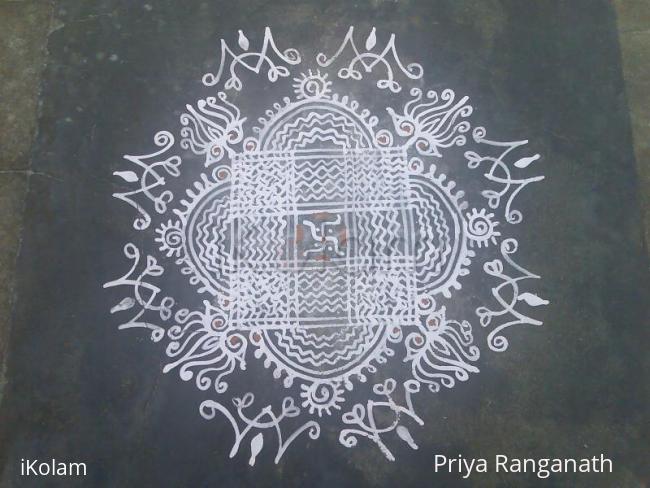 Rangoli: Ist Navaratri Kanya Kolam