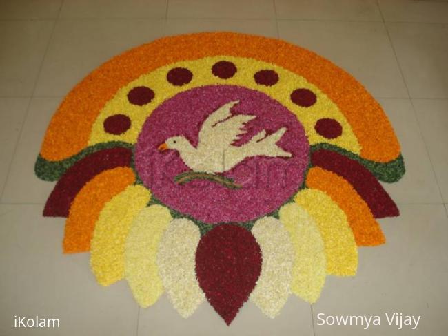 Rangoli: Onam feast Pookalam 