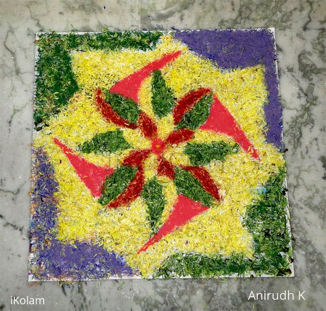 Rangoli: Simple Flower Rangoli for Vijayadashami