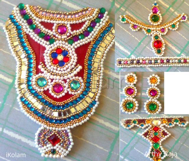 Rangoli: Ambal Jewels - For kalasam decoration - Golu 2011