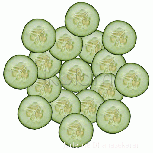 Rangoli: Cool cucumber slices!