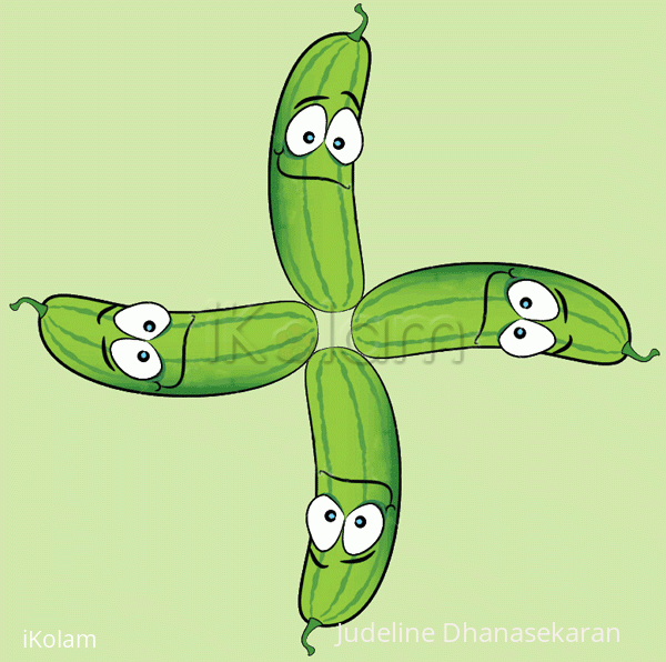 Rangoli: Cool cucumber cartoon