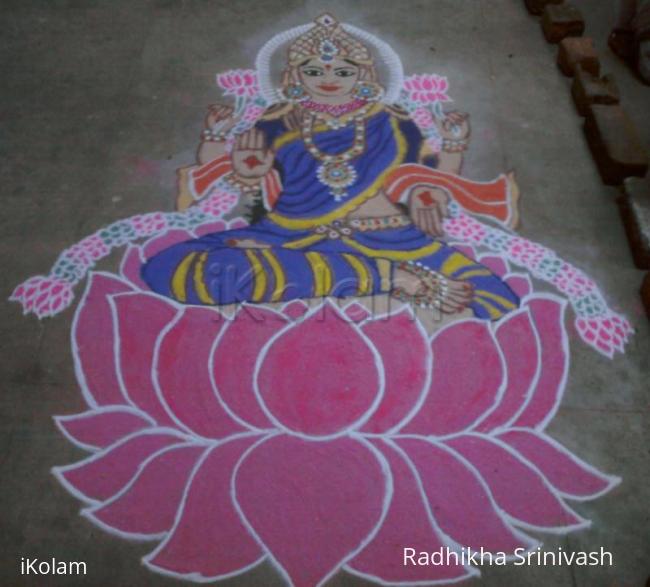 Rangoli: kolam in front of Kolu 2011