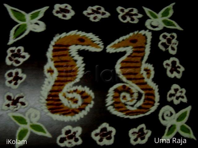 Rangoli: seahorse