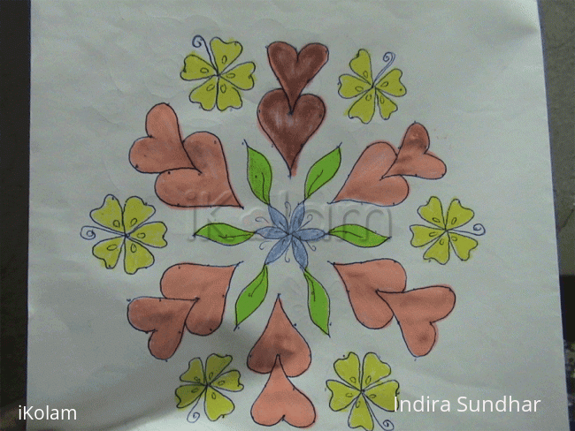 Rangoli: Valentine's Day Rangoli