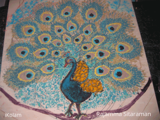 Rangoli: Dancing Peacock