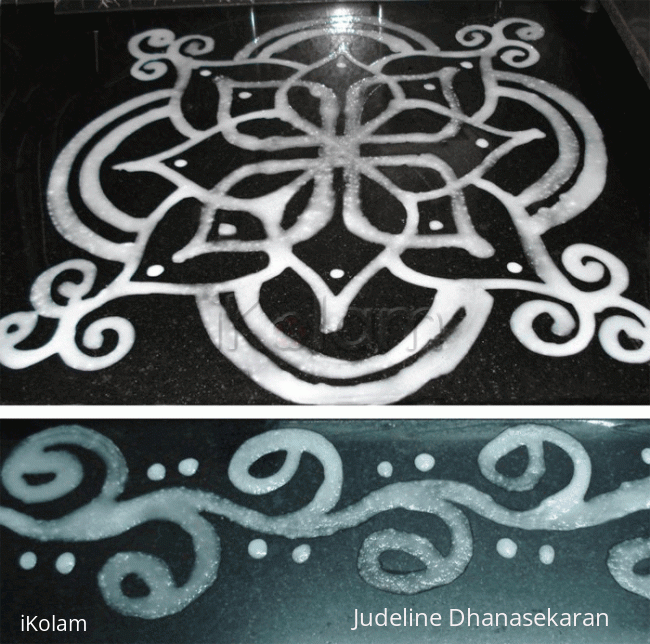 Rangoli: New meduim - Dosai maavu kolam 