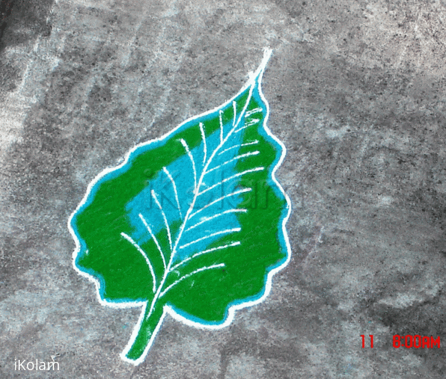 Rangoli: A Lone leaf