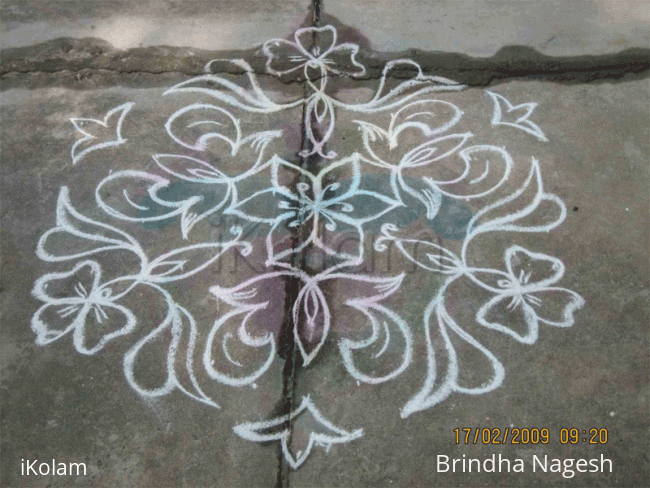 Rangoli: Dotted Floral kolam