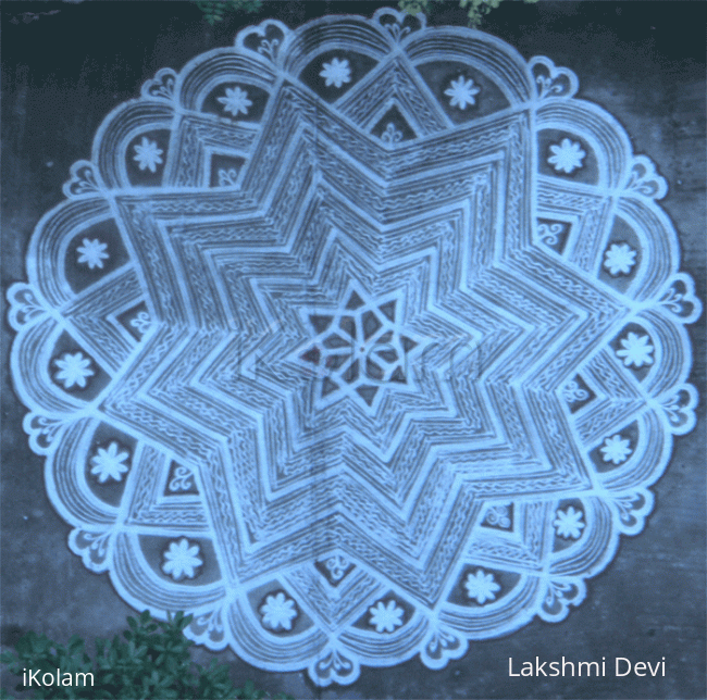 Rangoli: Paper folded kolam