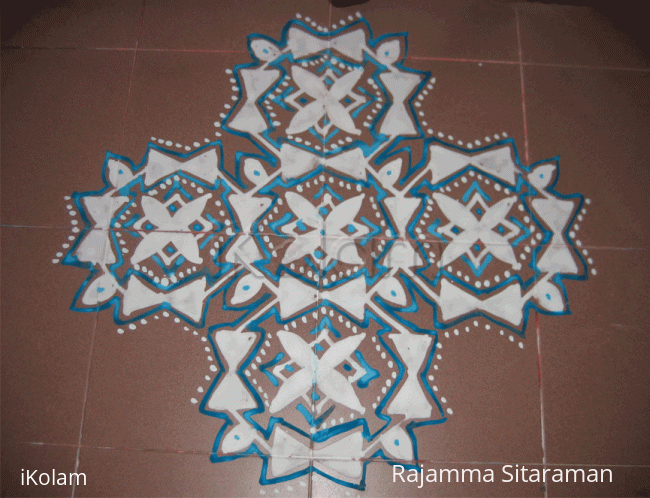 Rangoli: Damaru Kolam