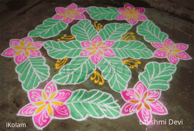 Rangoli: Flowers&leaves