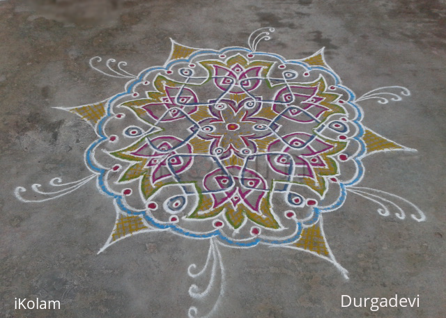 Rangoli: my first chikku kolam