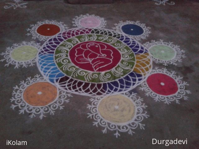 Rangoli: ganesh sanskarbarathi rangoli