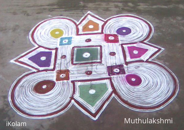 Rangoli: my first aadi velli kolam