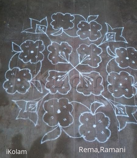 Rangoli: Dotted flower kolam