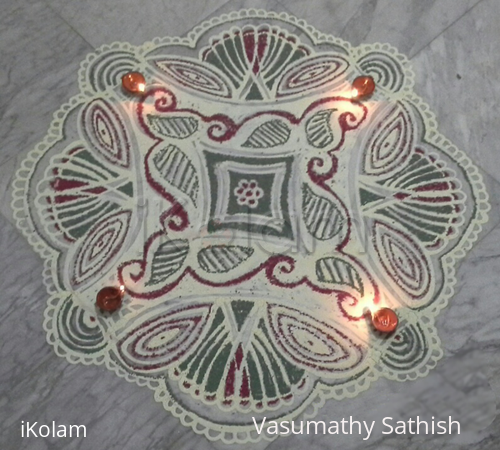 Rangoli: freehand padi kolam