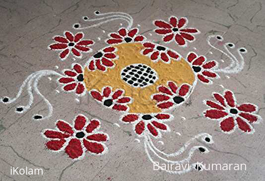 Rangoli: flowers rangoli