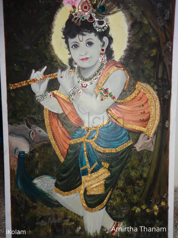 Rangoli: Krishna painting