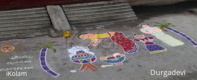 Rangoli: Pongal celebration rangoli