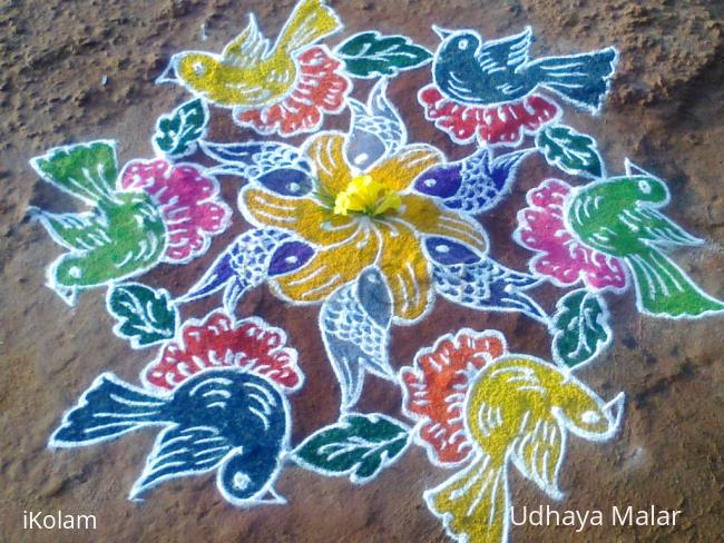 Rangoli: Bird kolam