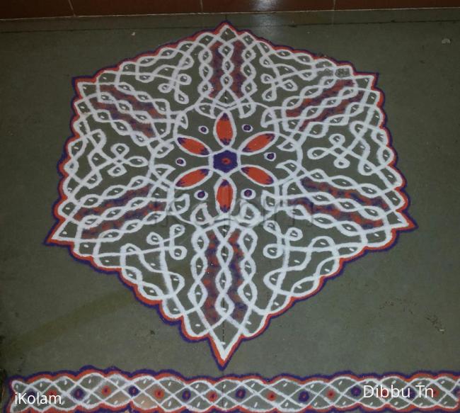 Rangoli: Margazhi Day 1 podikolam