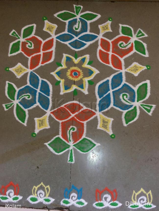 Rangoli: Margazhi Day 14 Podikolam