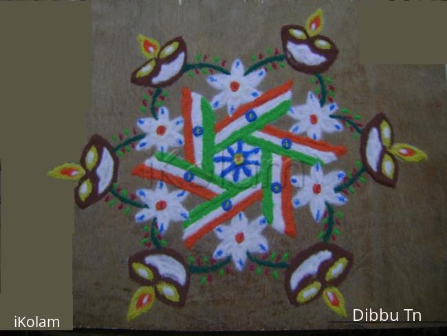 Rangoli: Republic day kolam