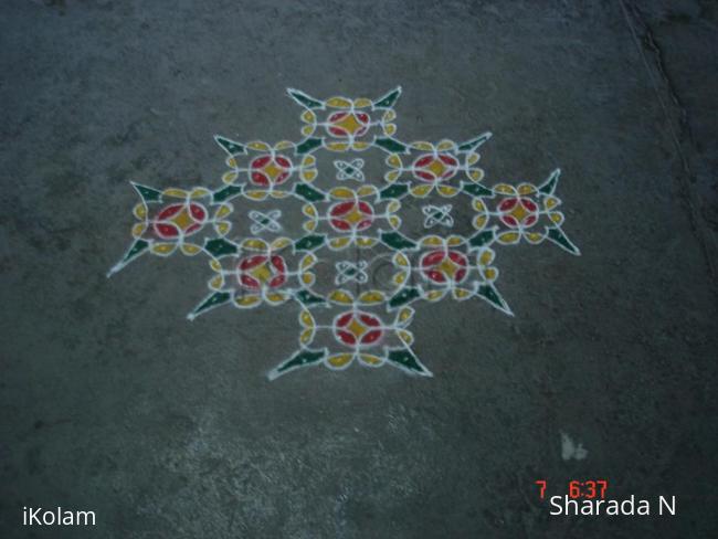 Rangoli: Dotted chikku kolam