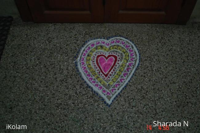 Rangoli: Valentine's day rangoli