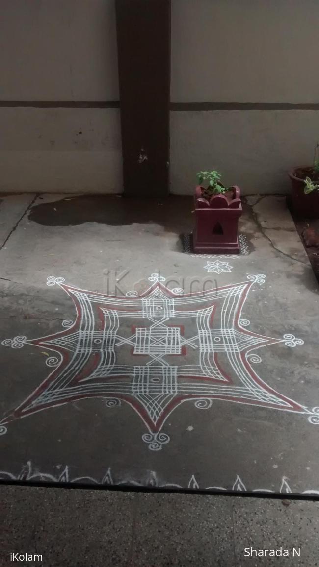 Rangoli: Freehand Padi kolam