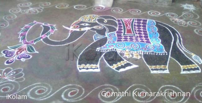 Rangoli: Elephant