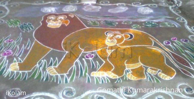 Rangoli: Lion king