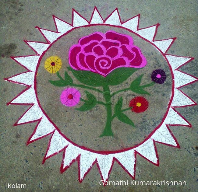 Rangoli: Rose 