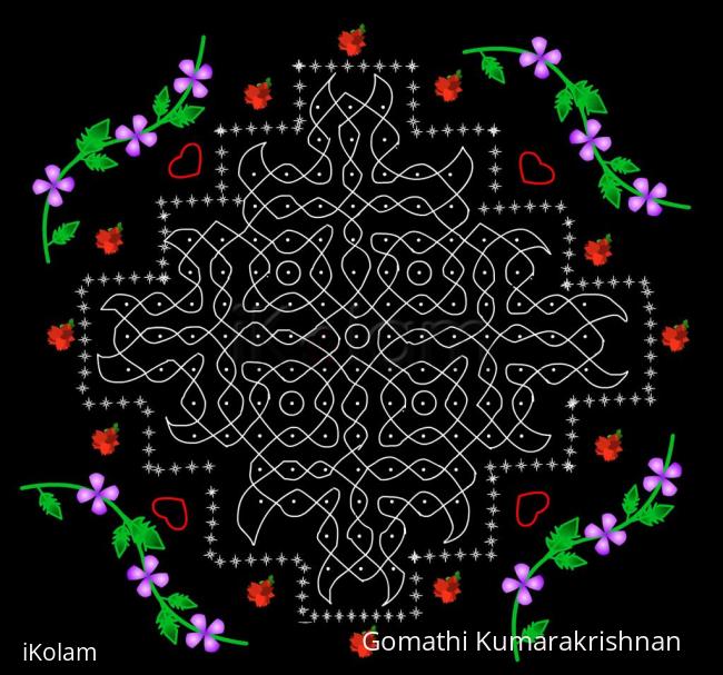 Rangoli: Chikku kolam 15-3