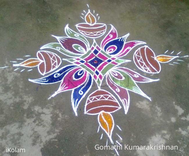 Rangoli: Karthigai Deebam1