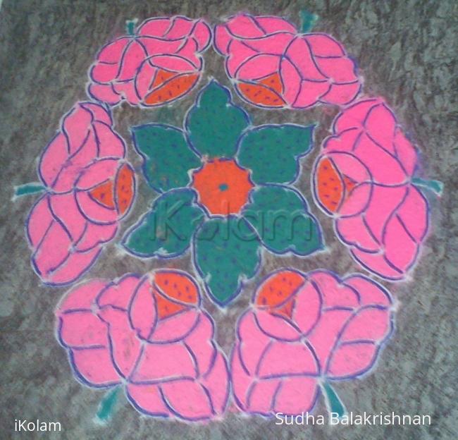 Rangoli: flower rangoli