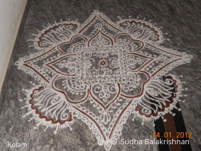 Rangoli: Free hand kolam for Bhogi festival