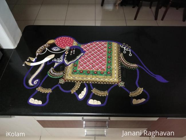 Rangoli: 2017-Balarama, the elephant..