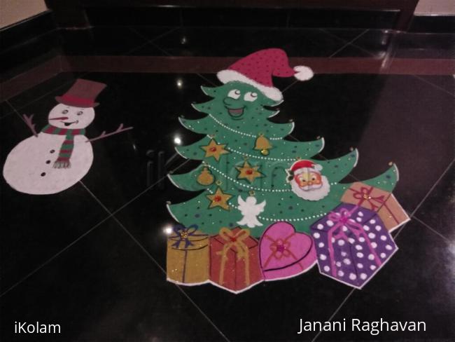 Rangoli: 2017-Christmas kids' rangoli-Lobby