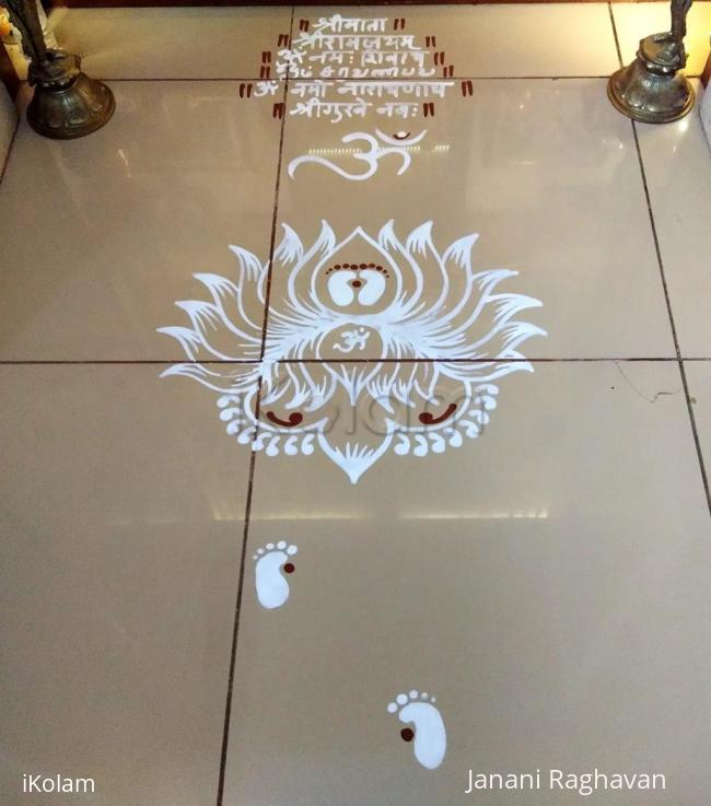 Rangoli: 2018- Janmashtami- Poojaroom-2