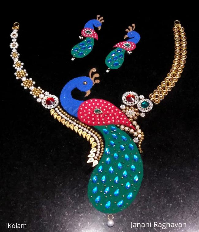 Rangoli: 2018- Navaratri- Peacock fashion jewellery for The Grand lady....