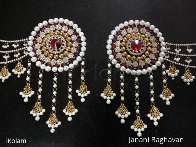 Rangoli: 2018-  Bahubali earrings for the Goddess-4