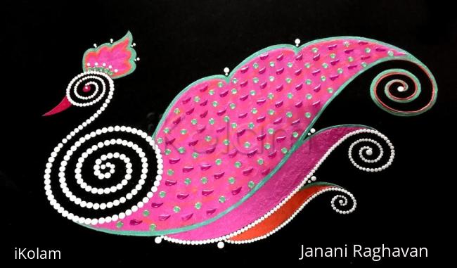 Rangoli: Home Kolams- Peacock