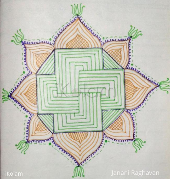 Rangoli: Kolam Notebook Kolams- 108