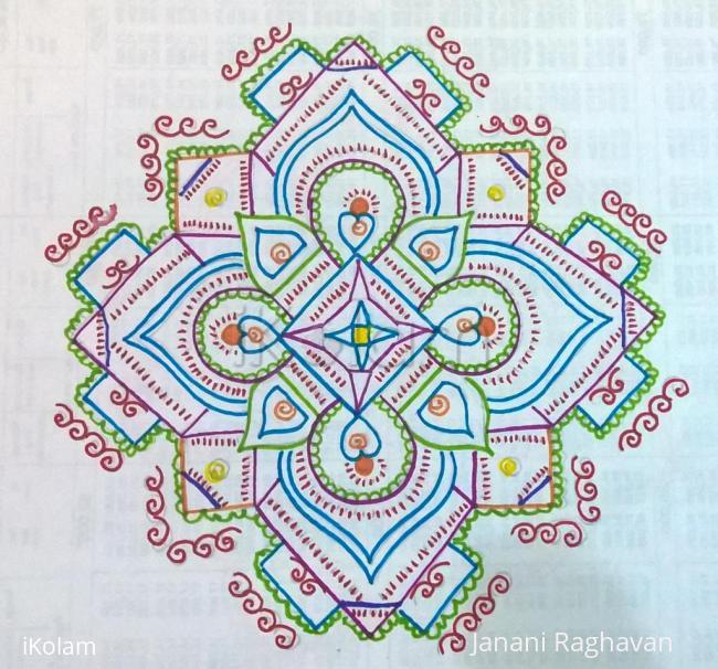 Rangoli: Kolam Notebook Kolams- 134