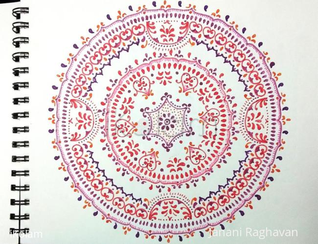 Rangoli: Kolam Notebook Kolams- 136