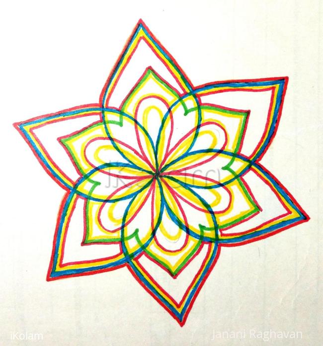 Rangoli: Kolam Notebook Kolams- 6