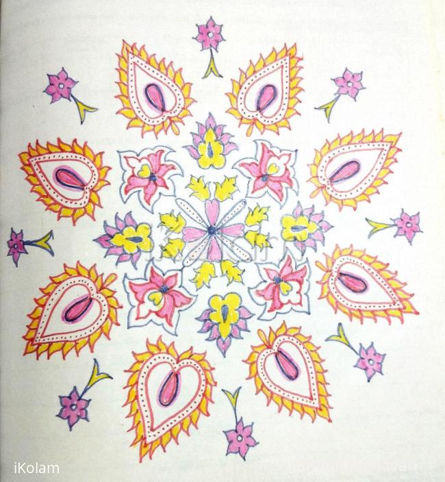 Rangoli: Kolam Notebook Kolams- 83